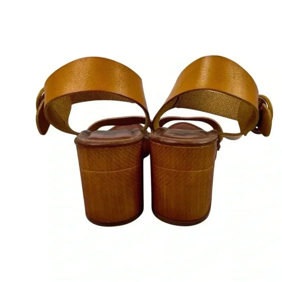 MIA Women's Slingback Wedge Sandals Yellow Tan Size 10 Casual Summer - Picture 10 of 10